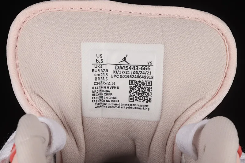 All categories Air Jordan Jordan series basketball shoes Air Jordan 1 Low G version pure original Air Jordan 1 Low AJ1 Joe 1 Second Dimension Valentine's Day low-top retro culture basketball shoes DM5443-666
